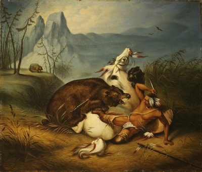 Indian Bear Fight by Unbekannt Unbekannt